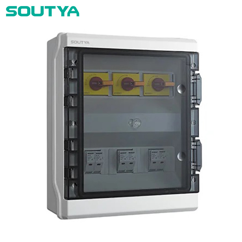 Caixa isoladora DC Gabinete IP65 de três cordas com fusível