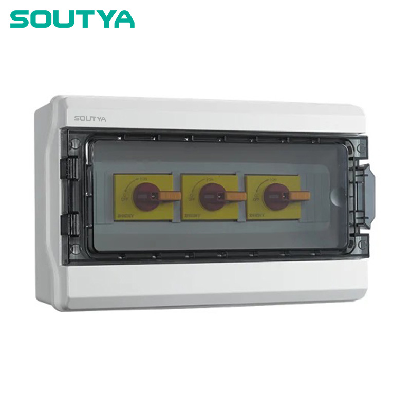 Caixa isoladora DC IP65 com três cordas